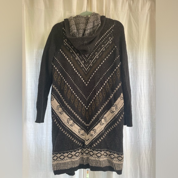 Abercrombie Fair Isle Hooded Duster Cardigan - Picture 5 of 5